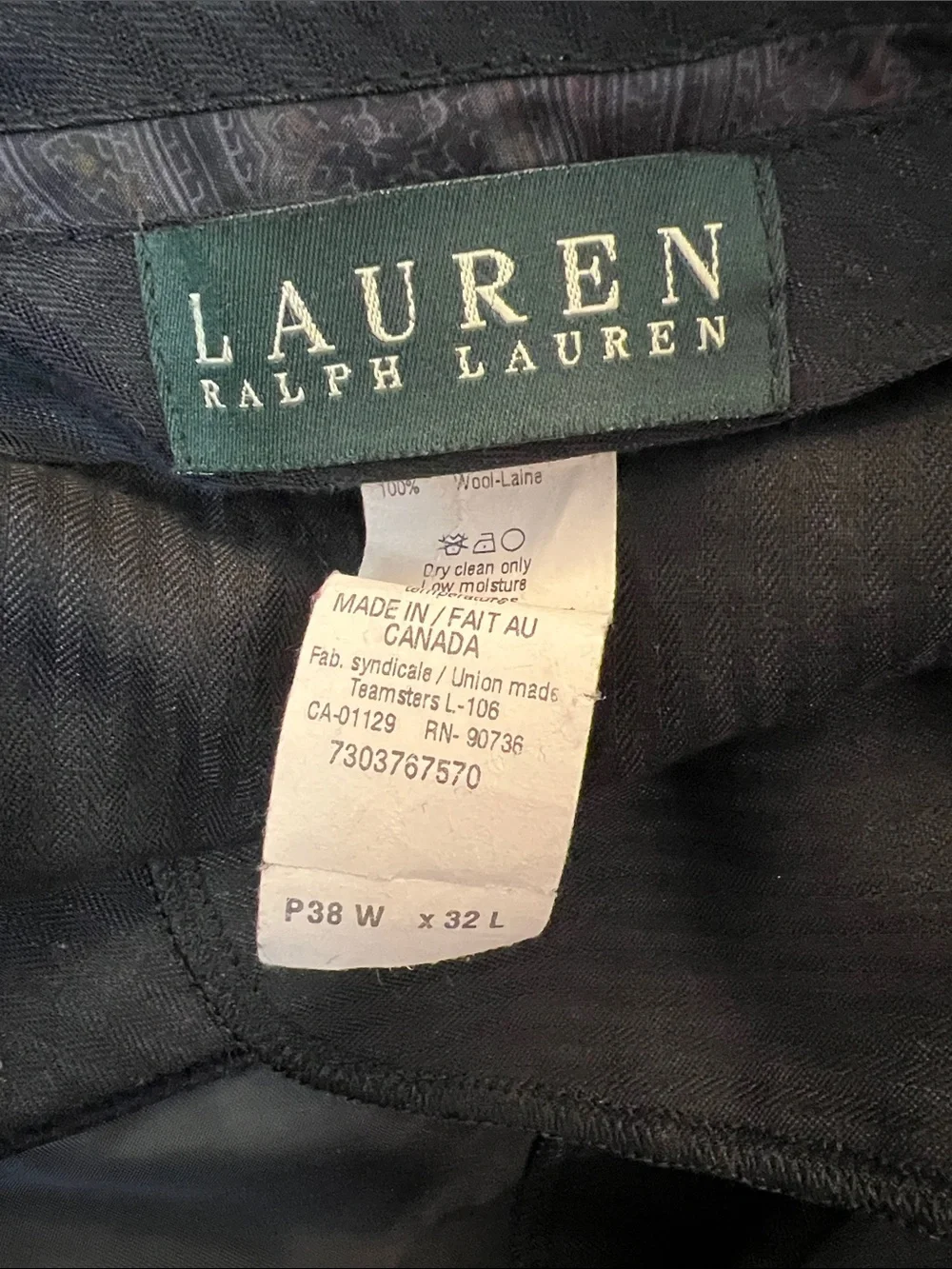 Laurel Ralph Lauren Navy Two-Piece Men’s Suit